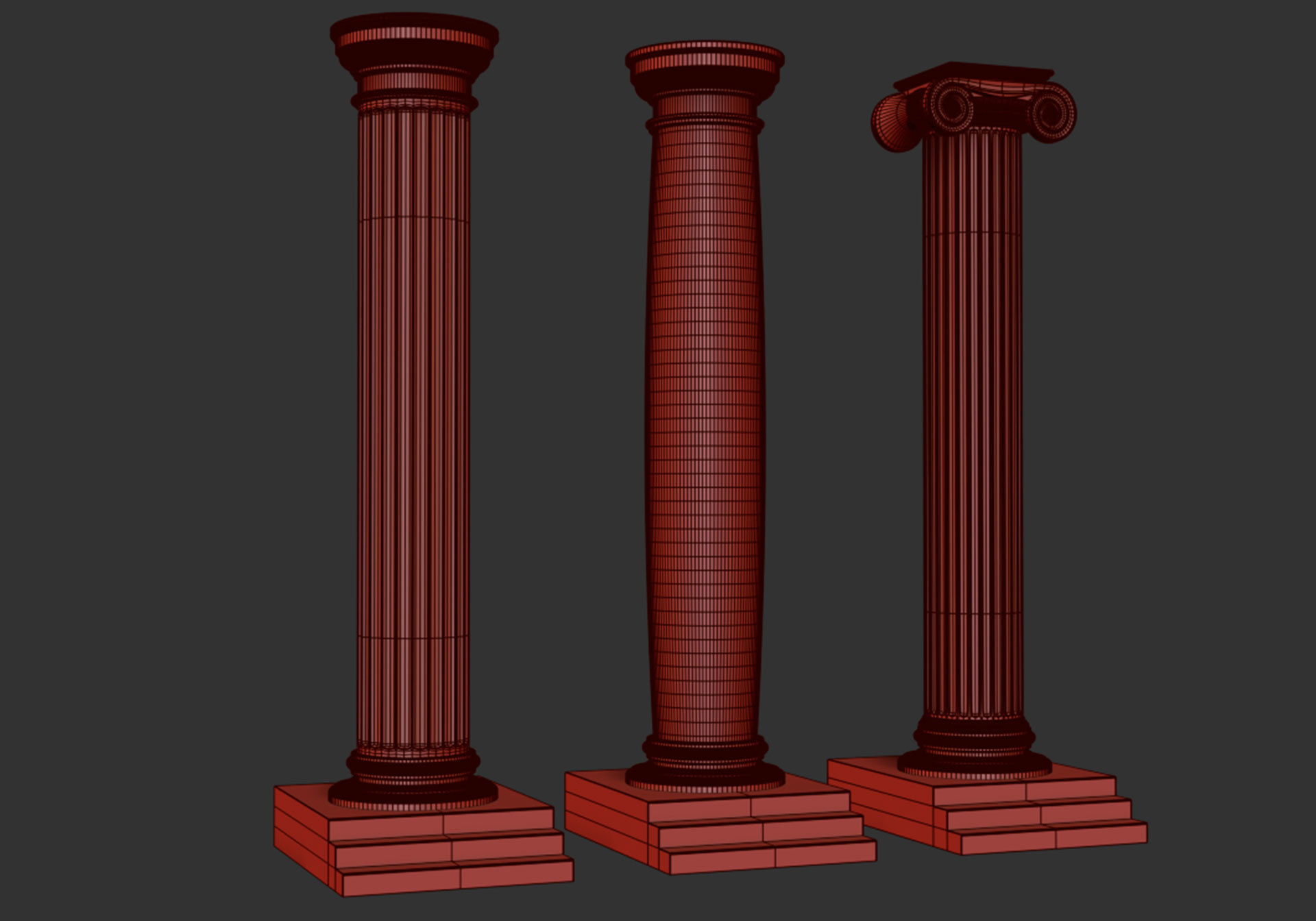 Antique Column 3D model_6