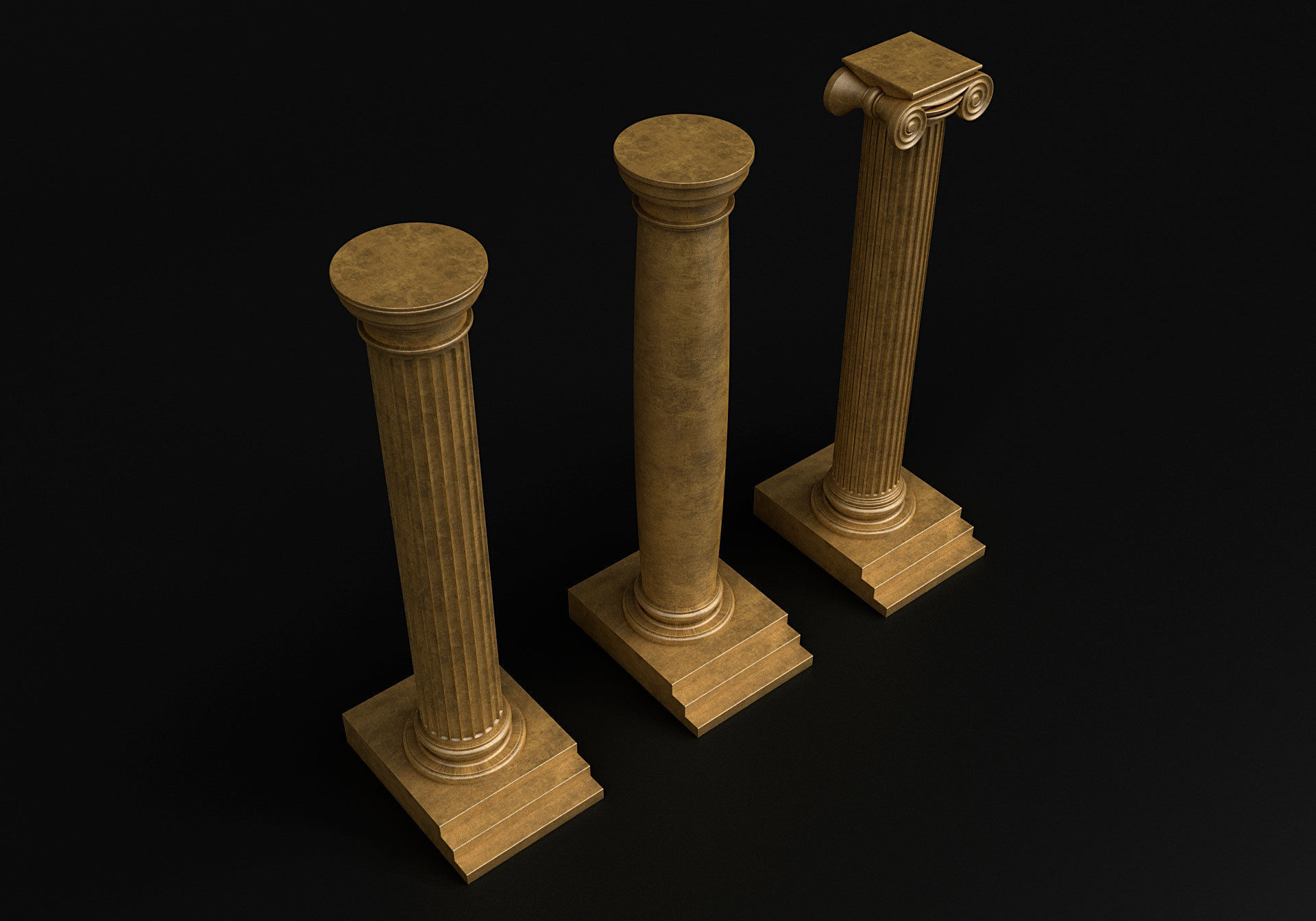 Antique Column 3D model_2