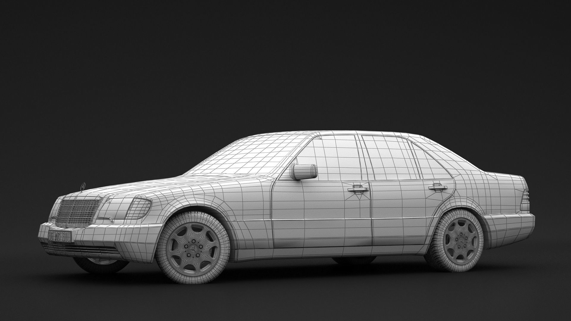 Mercedes Benz S Class - W140 3D model_10