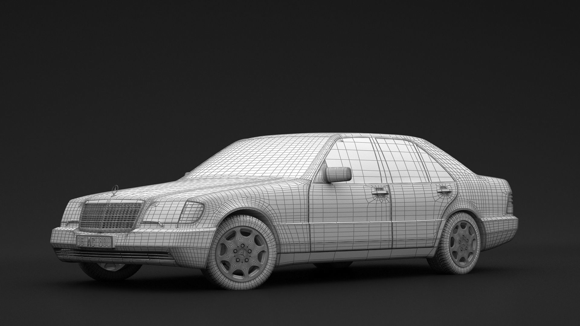 Mercedes Benz S Class - W140 3D model_12