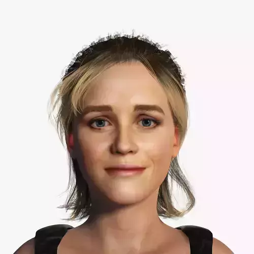 Reese Witherspoon 3D Rigged model ready for animation Low-poly 3D model