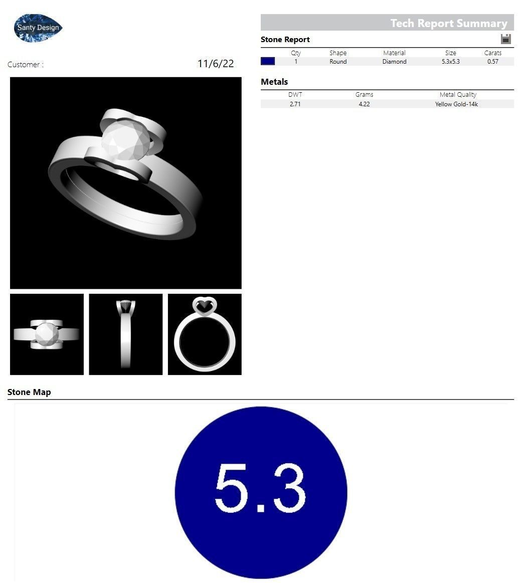 P - 0003 diamond engagement ring gold 3D print model_6