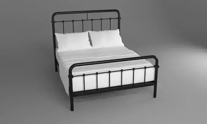 Metal Frame Bed 3D model