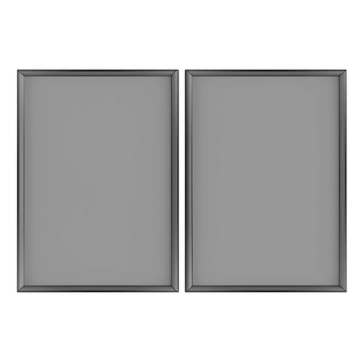 Pictures904 two framed flowers in gold Low-poly 3D model_3