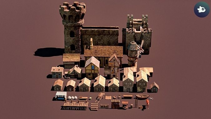 Medieval Asset Pack Low-poly 3D model 2