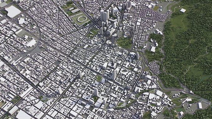 Bogota Low-poly 3D model 7