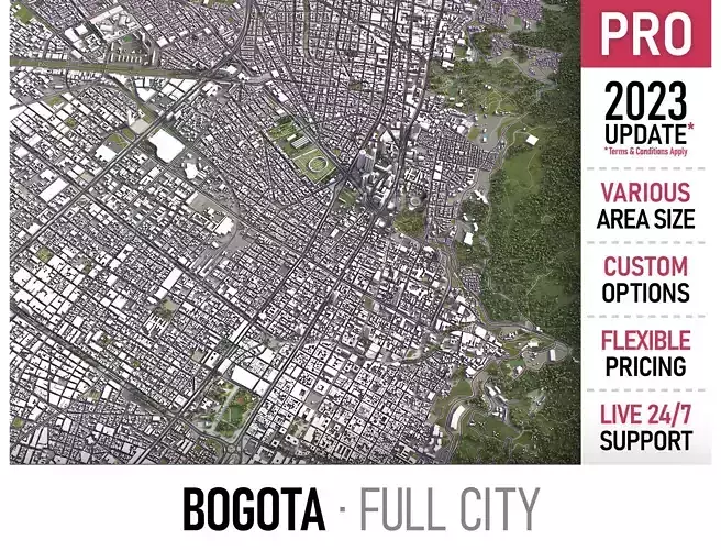 Bogota Low-poly 3D model