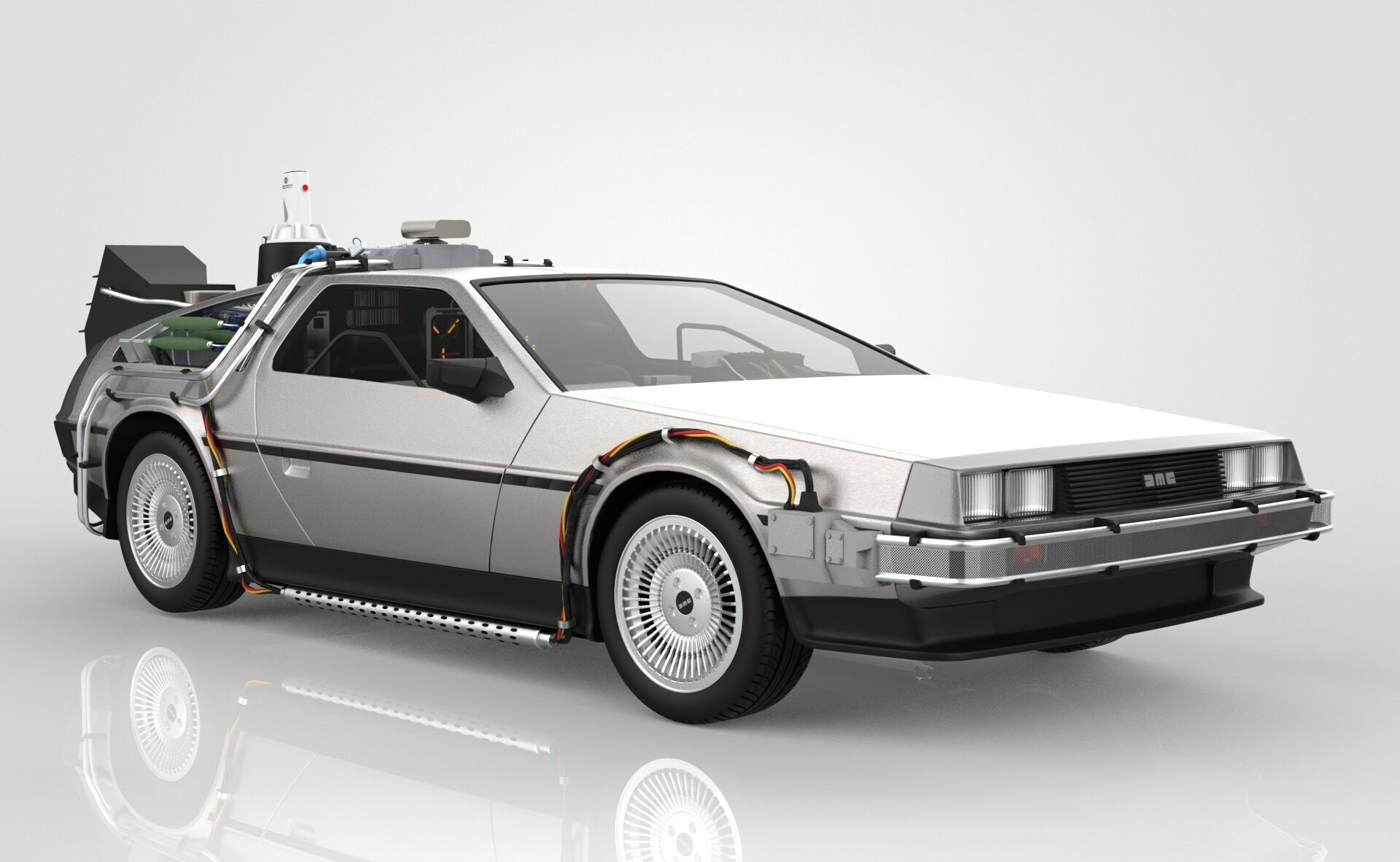 Delorean Time Machine Episode 2 3D model_10