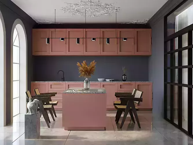 Lovely Kitchen and Dining Area 3D model