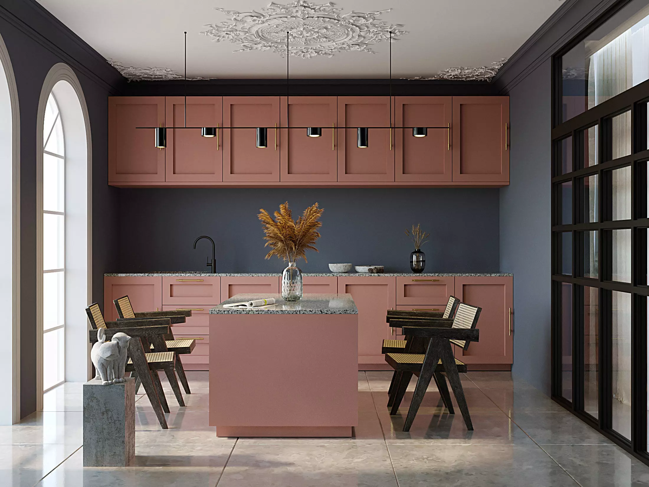 Lovely Kitchen and Dining Area 3D model_0