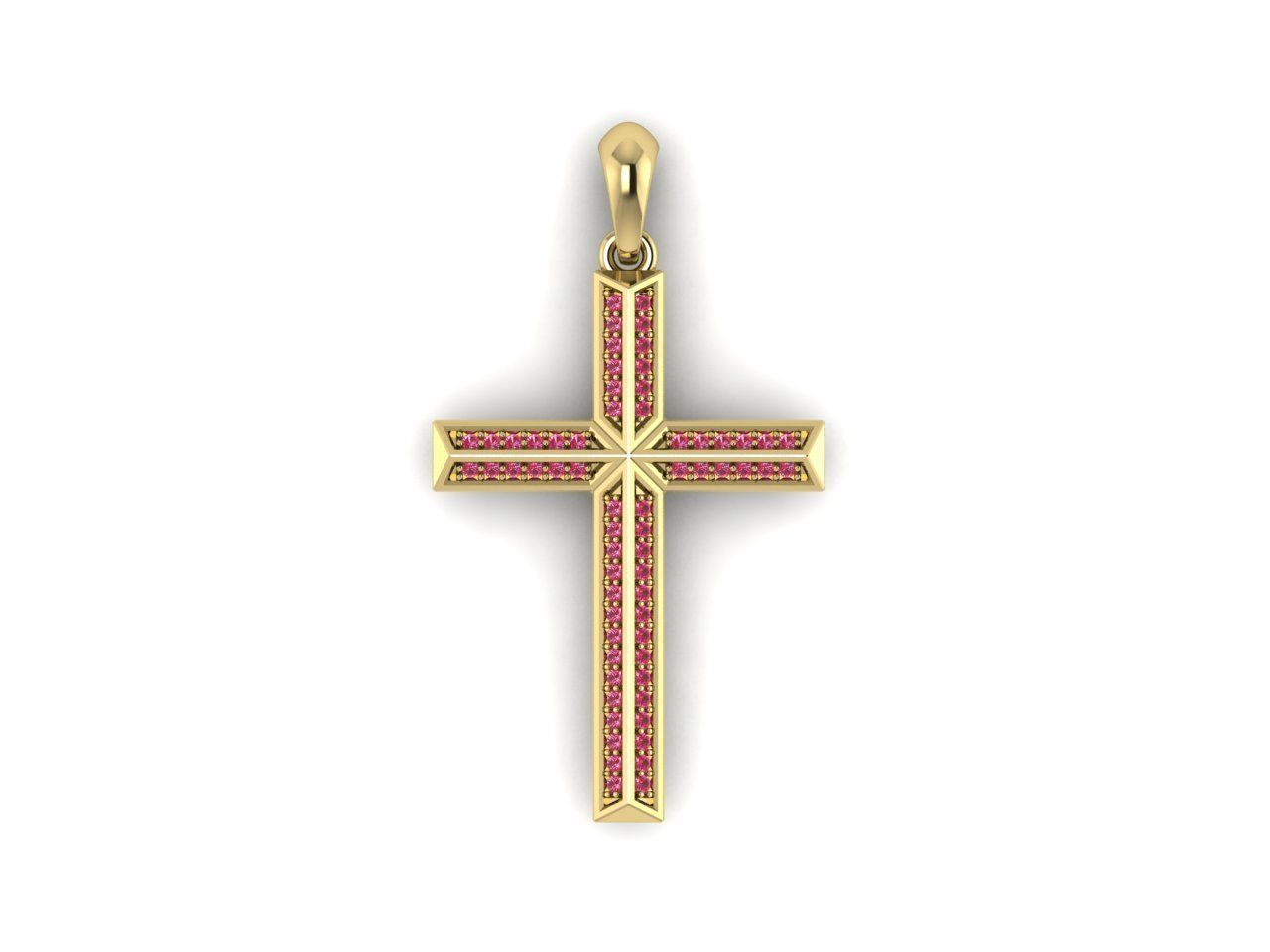 Diamond cross   3D print model_6