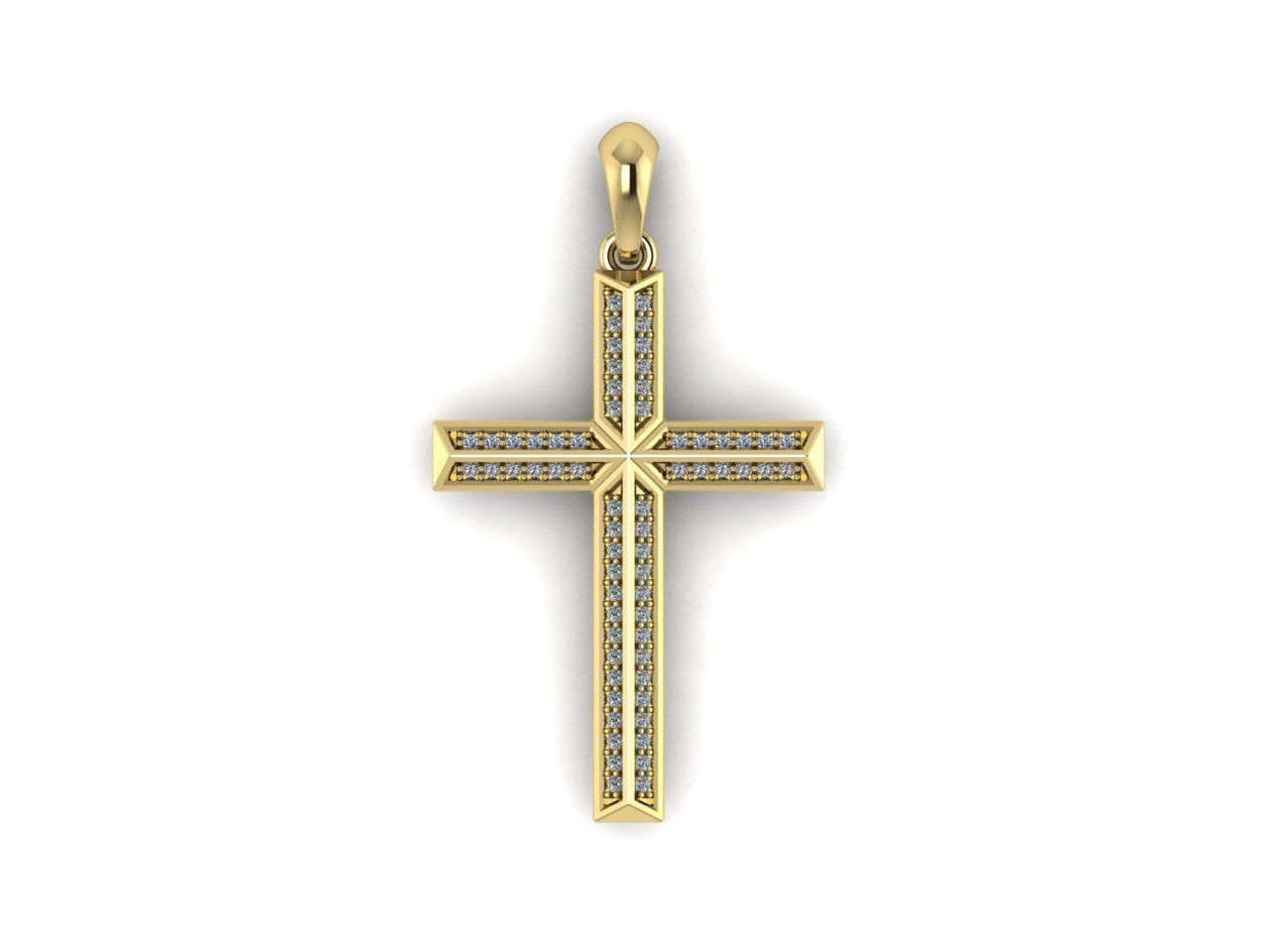 Diamond cross   3D print model_2