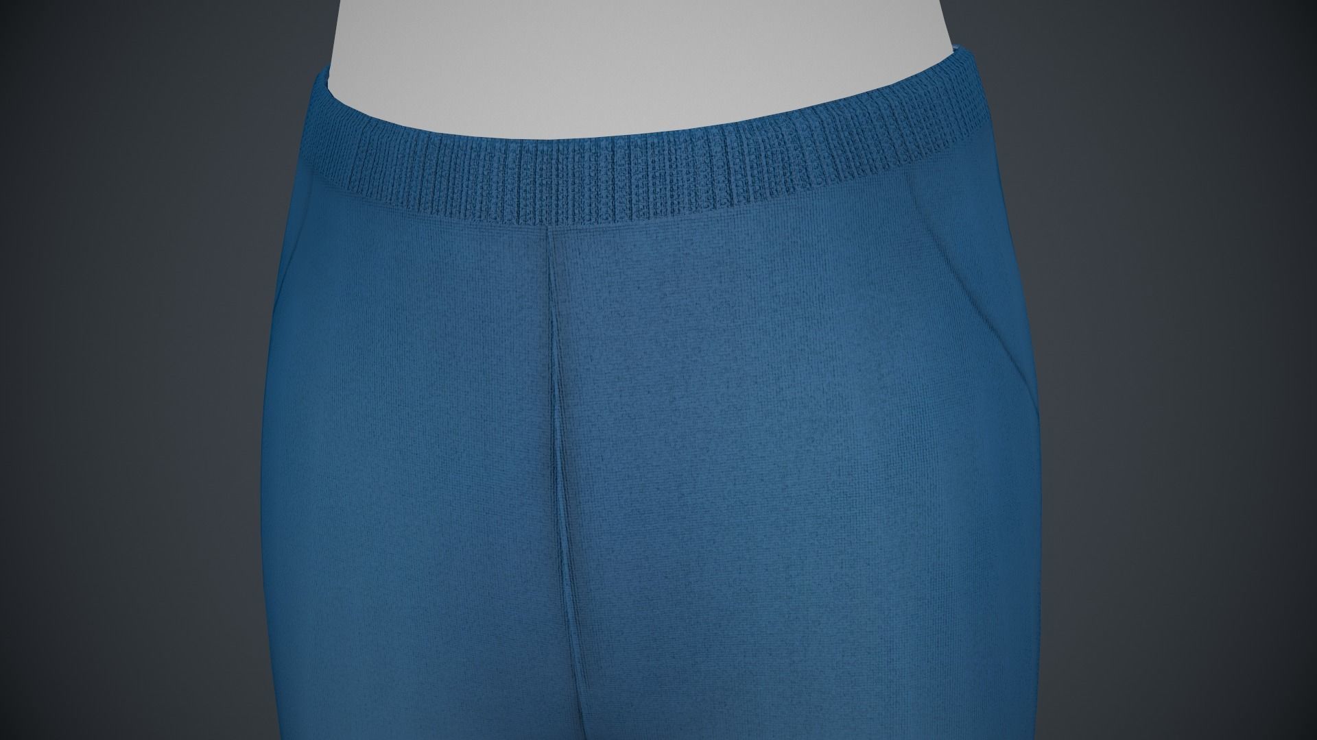 Blue Shorts Style 2  Low-poly 3D model_7