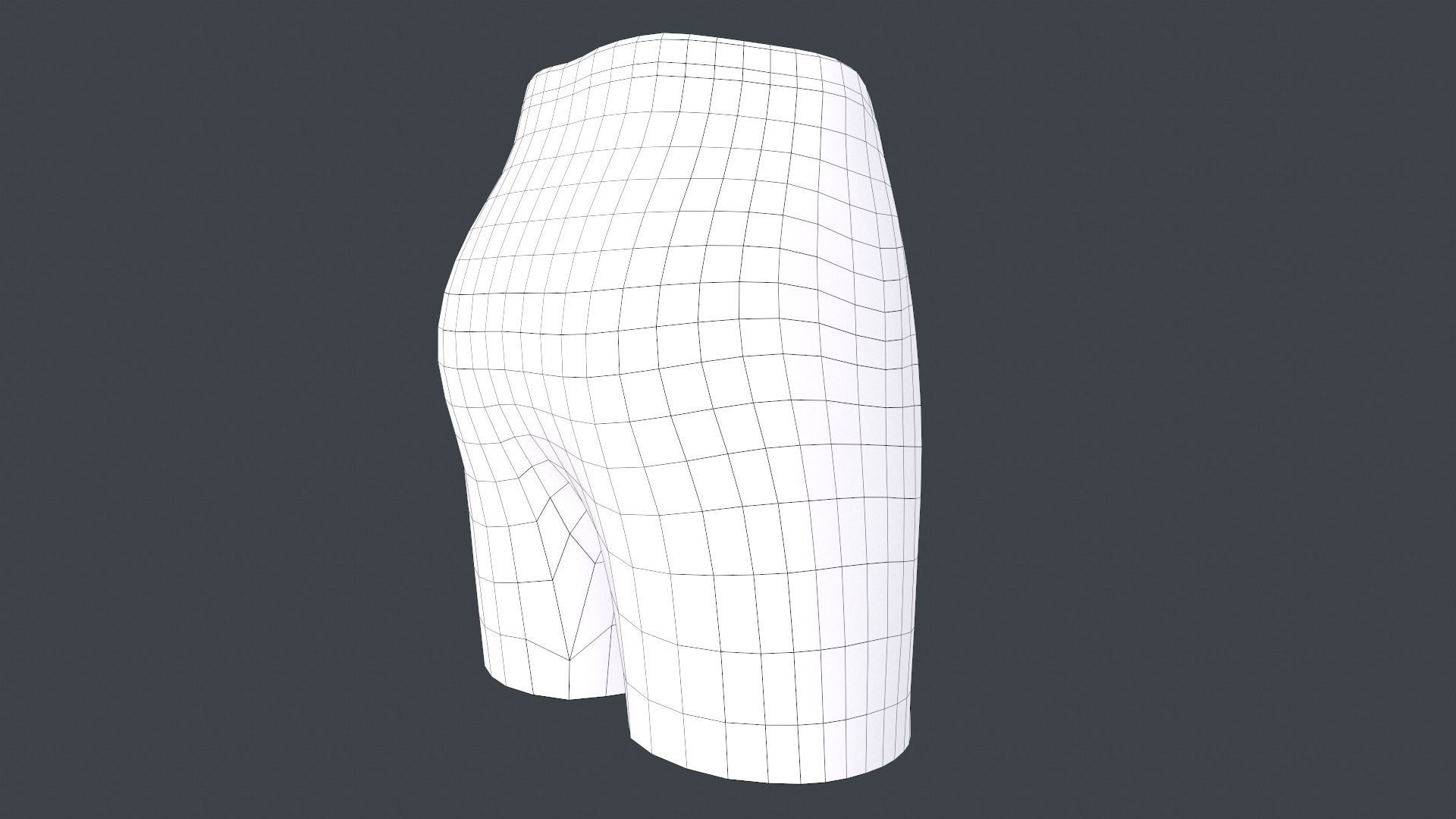 Blue Shorts Style 2  Low-poly 3D model_13