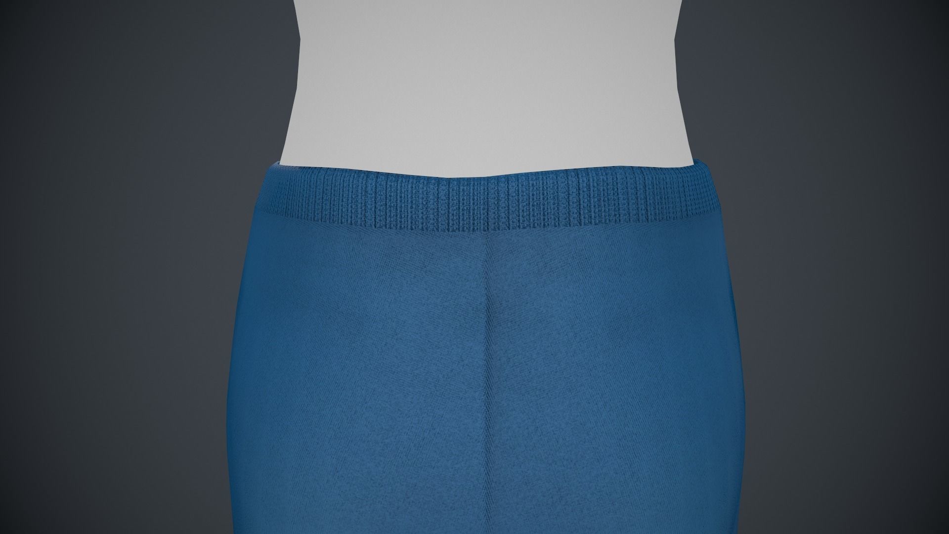 Blue Shorts Style 2  Low-poly 3D model_8