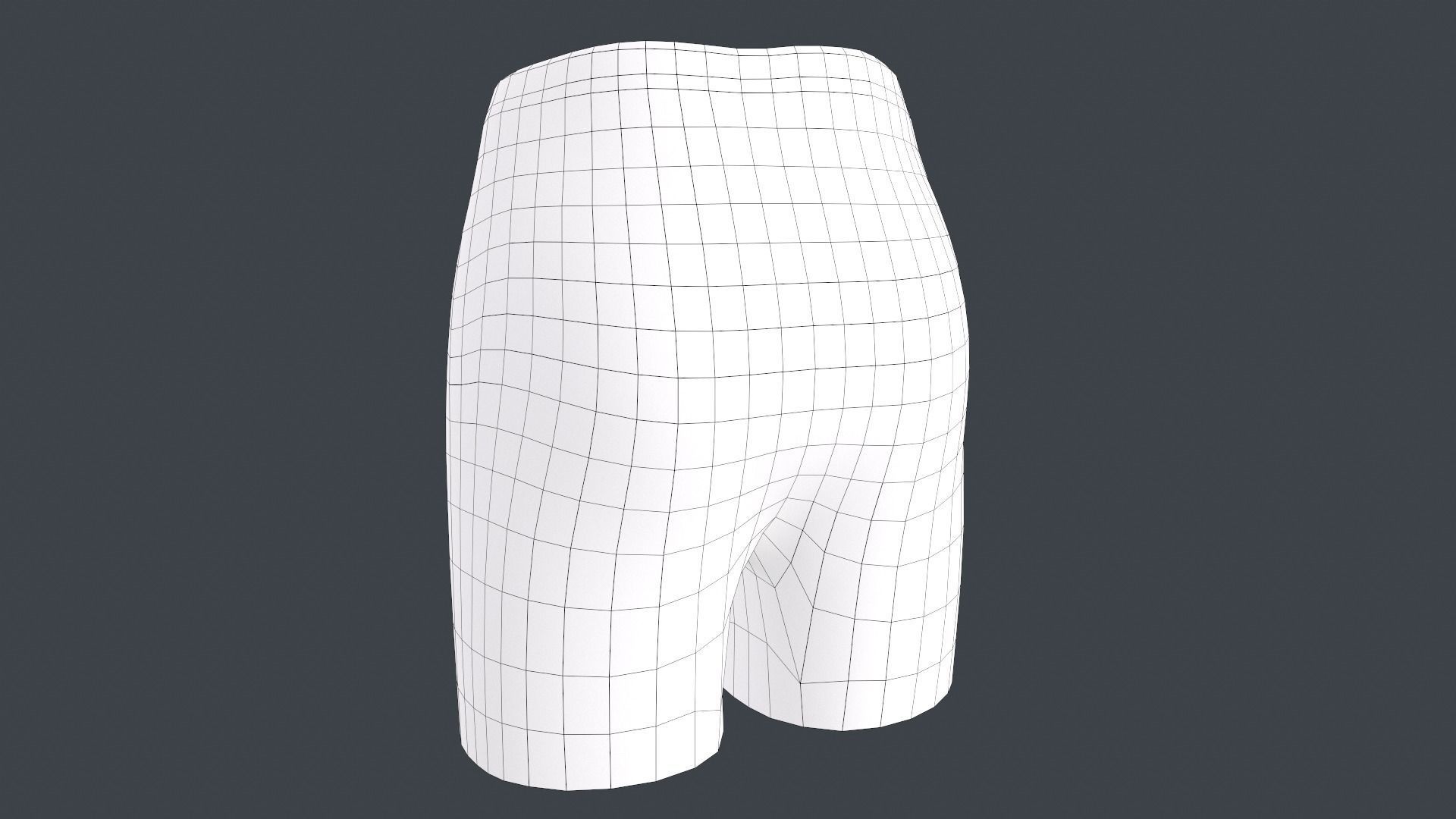 Blue Shorts Style 2  Low-poly 3D model_14