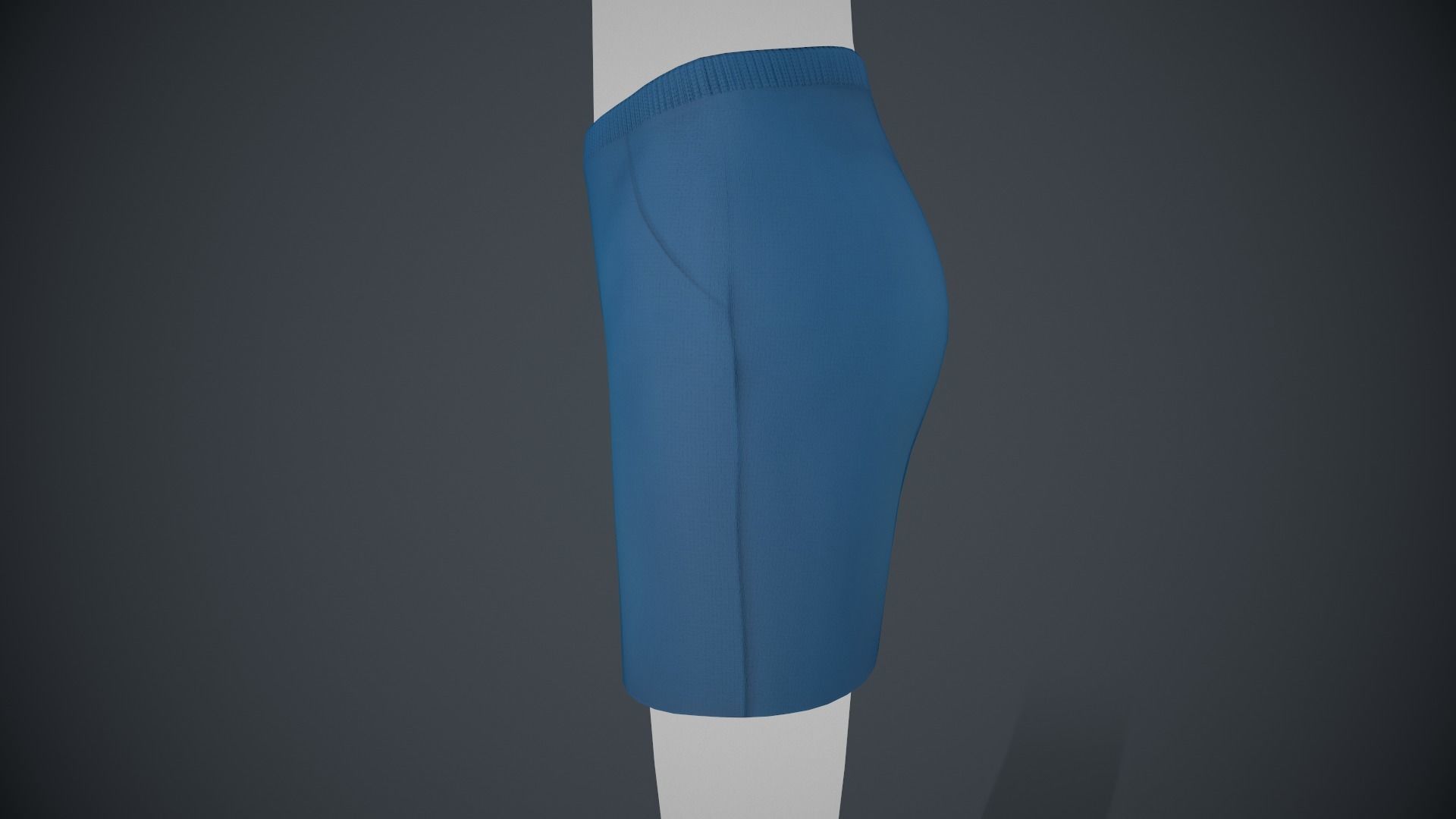 Blue Shorts Style 2  Low-poly 3D model_5