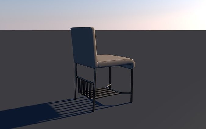 Chair with Leather Seat and backing 3D model