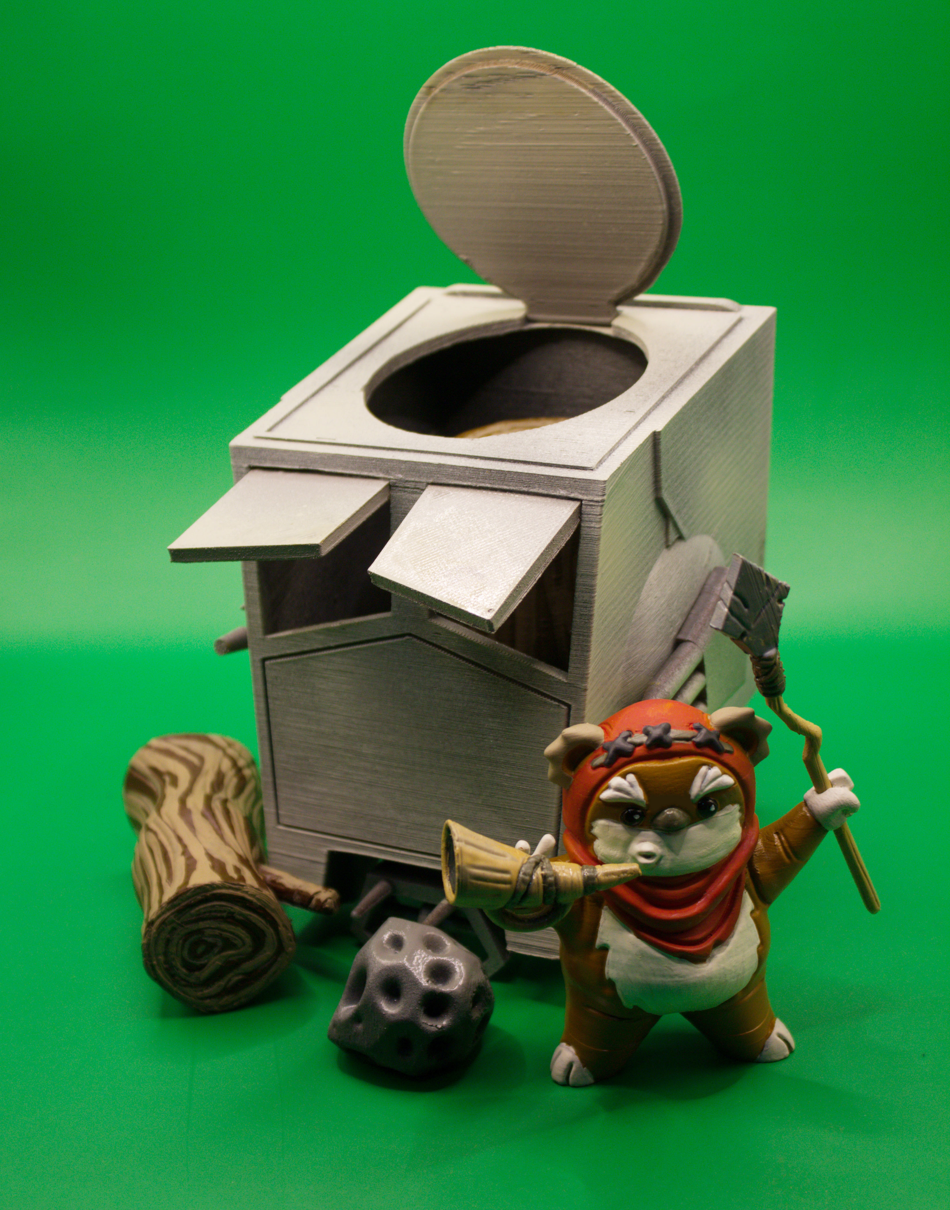 Cartoon style EWOK Endor diorama part1 3D print model_2