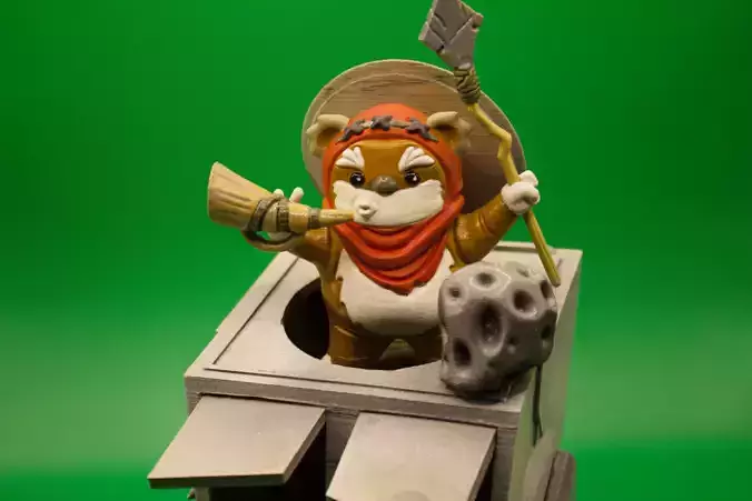 Cartoon style EWOK Endor diorama part1