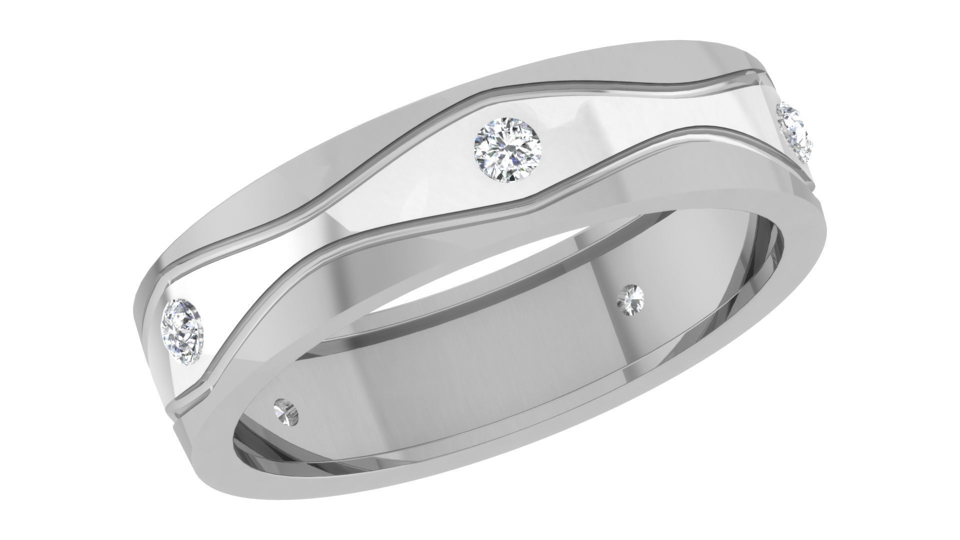 Band ring - 51 3D print model_1