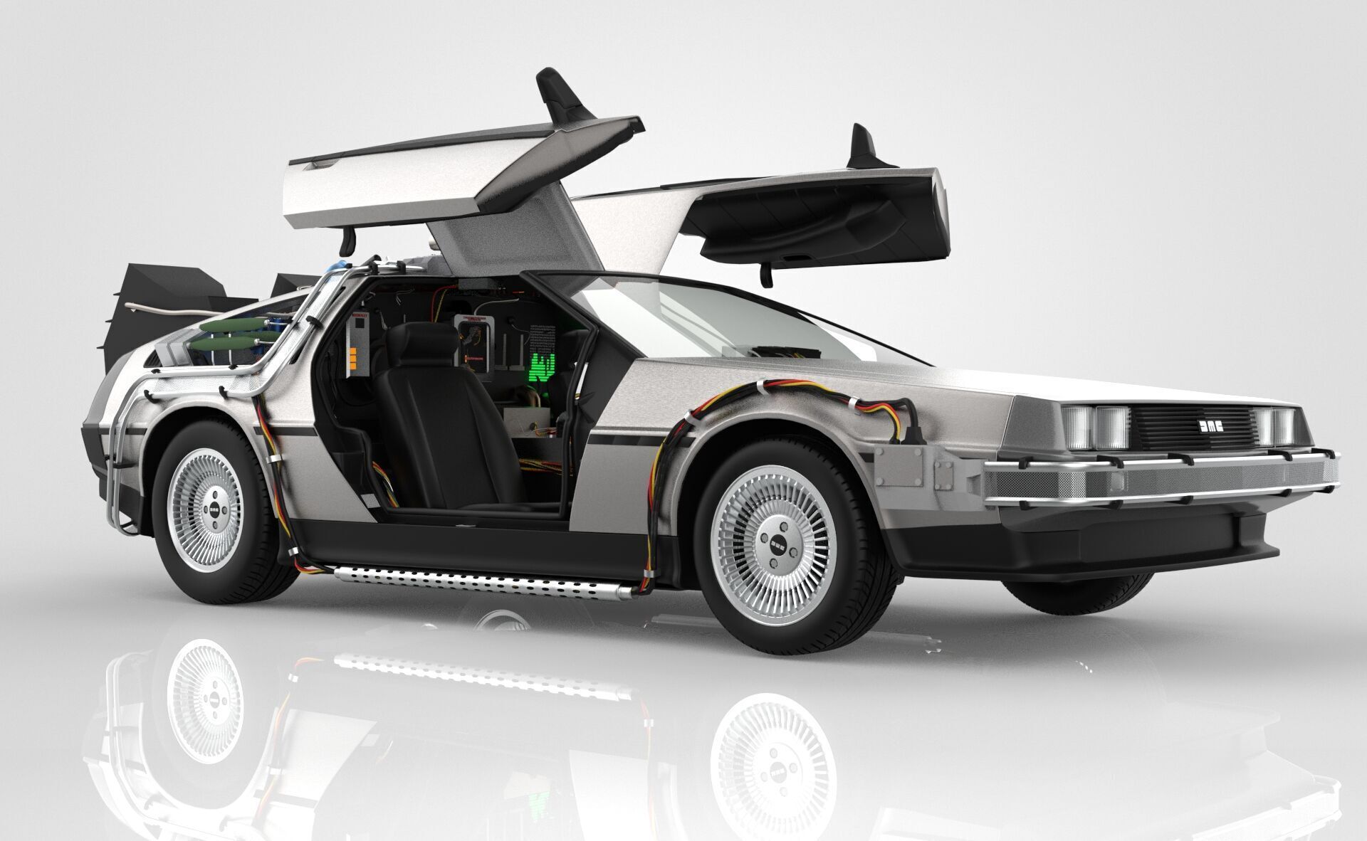 Delorean Time Machine Episode 1 3D model_9