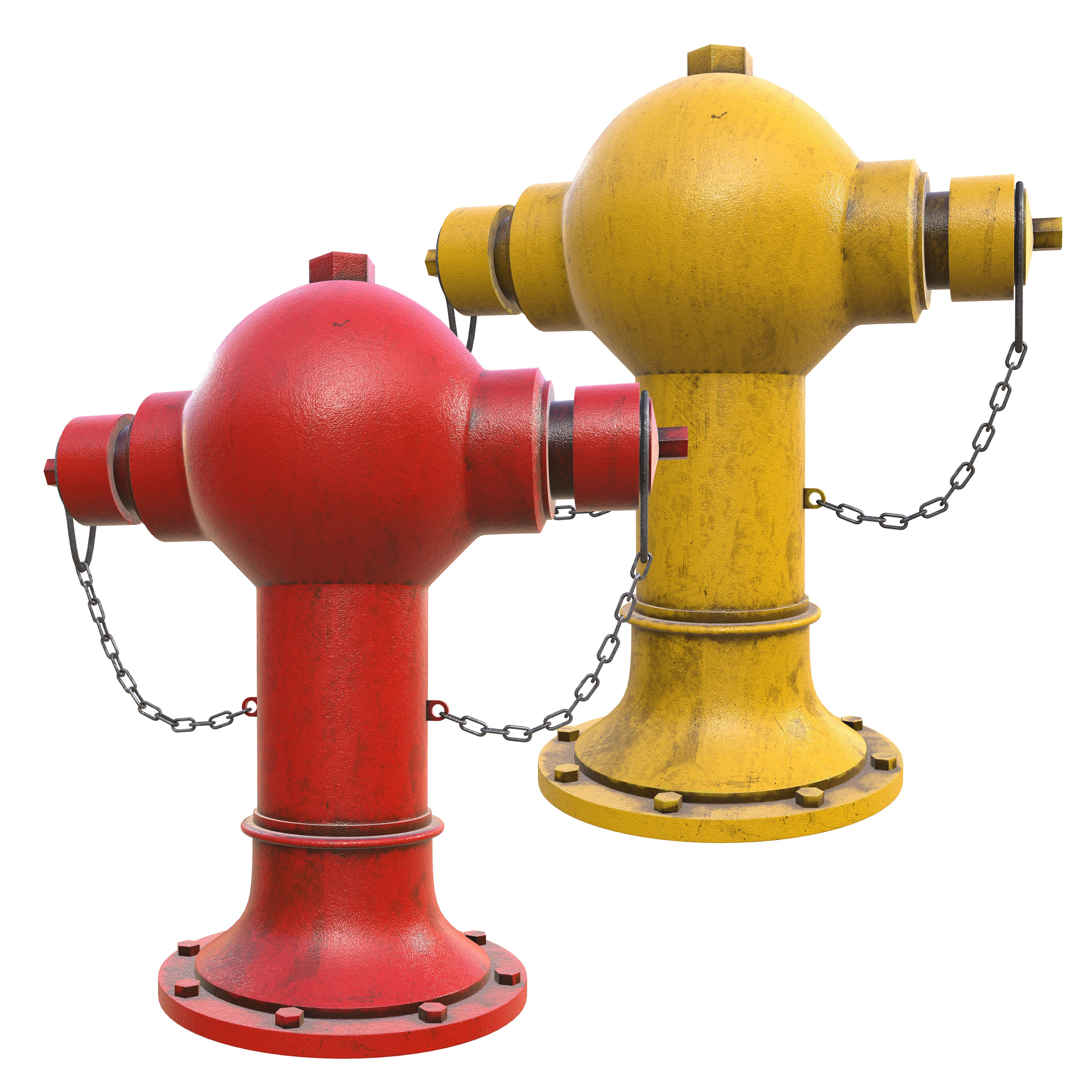 Street Hydrant 03 Low-poly 3D model_2