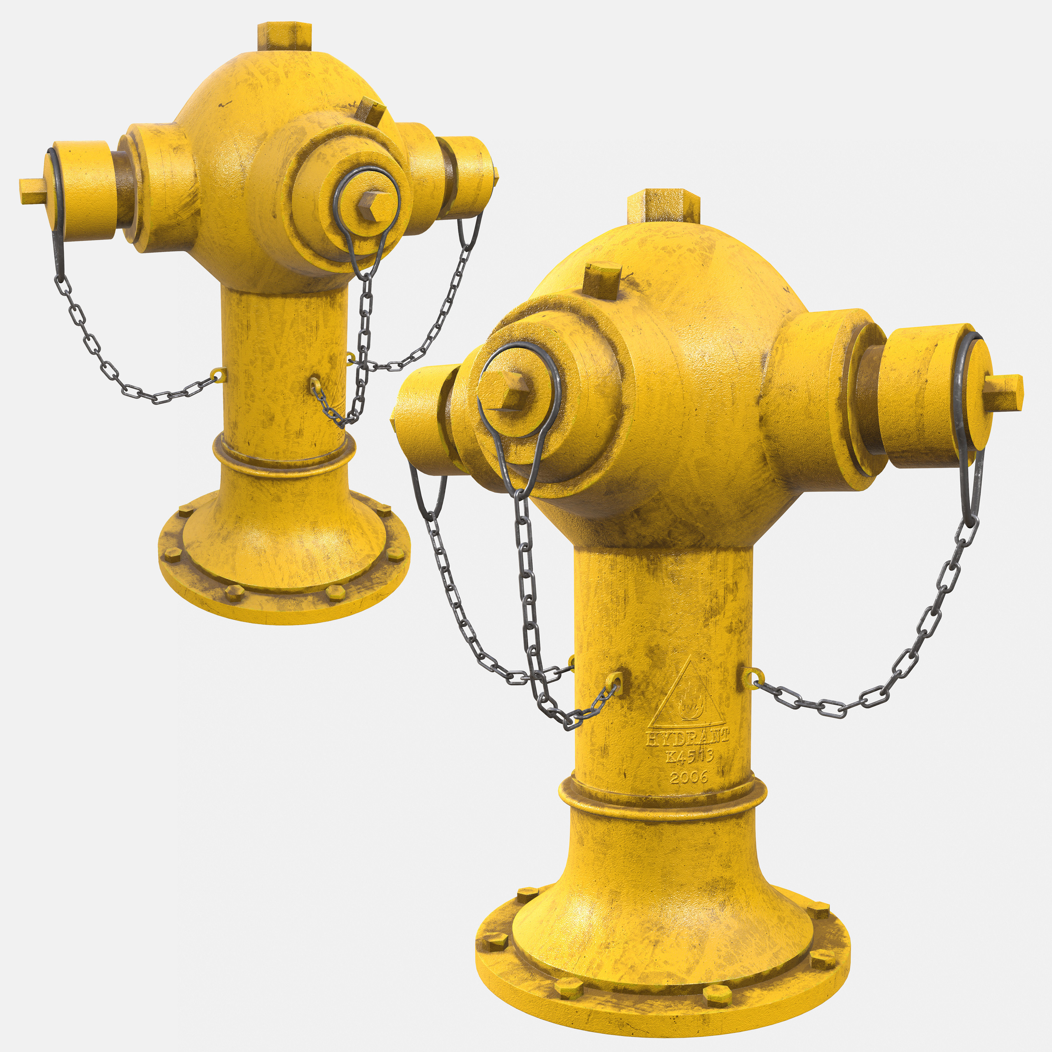 Street Hydrant 03 Low-poly 3D model_1