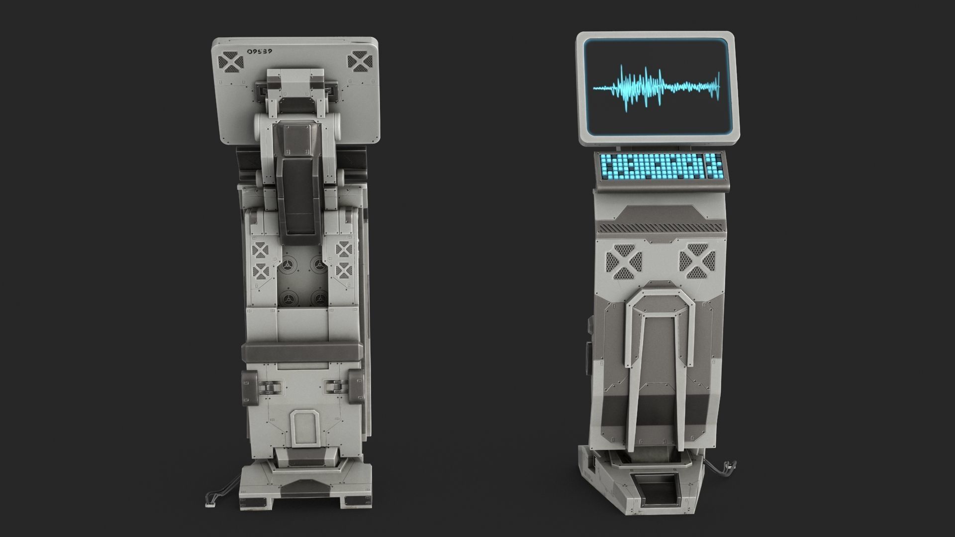 Sci Fi Terminal v2 Low-poly 3D model_15