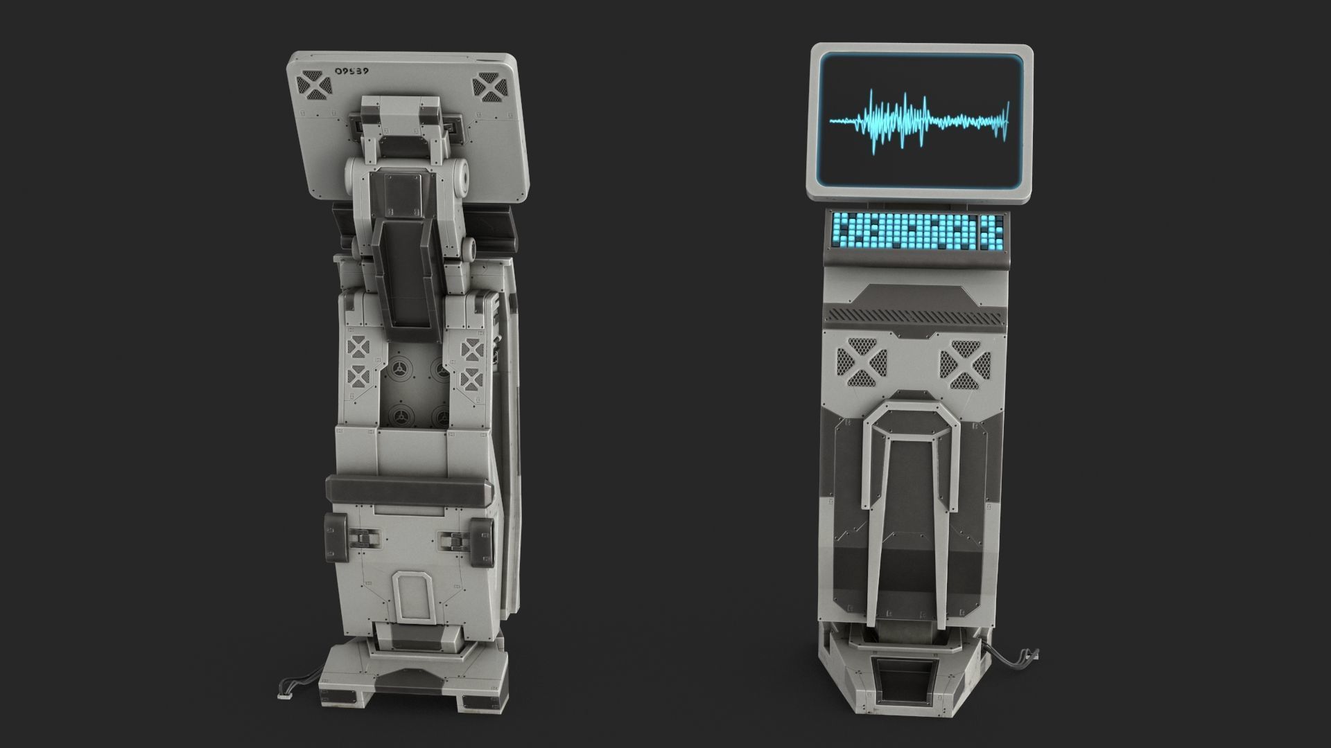 Sci Fi Terminal v2 Low-poly 3D model_14