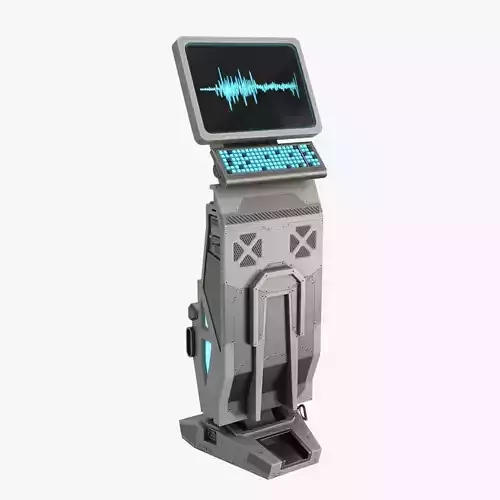 Sci Fi Terminal v2 Low-poly 3D model