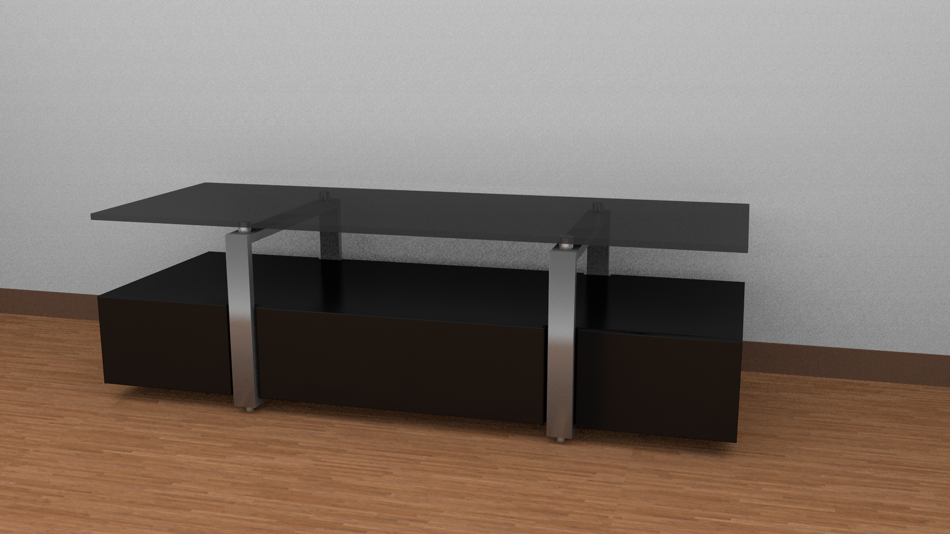 TV table Low-poly 3D model_2