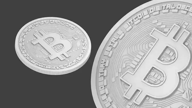 Editable 3D Printable Bitcoin Model