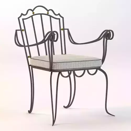 Drake Wrought Iron Arm Chair