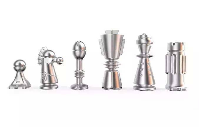 Robot Chess Set 3D print model