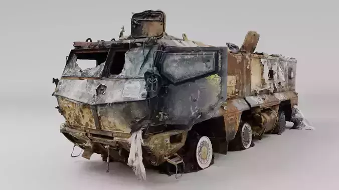 russian KAMAZ-63968 Typhoon-K destroyed by Ukrainian army