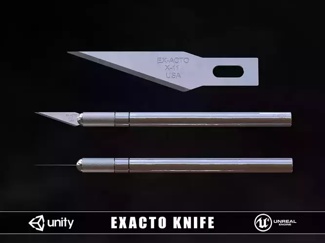 Exacto Knife Low-poly 3D model