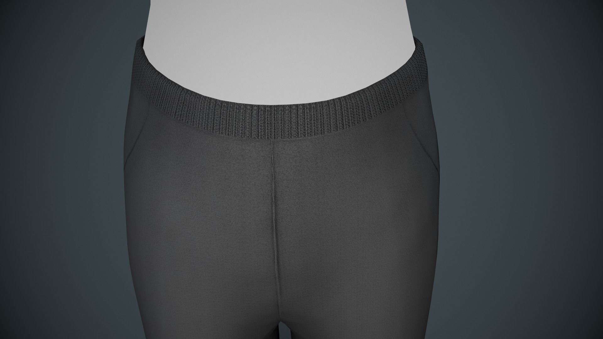 Black Shorts Style 2 Low-poly 3D model_7