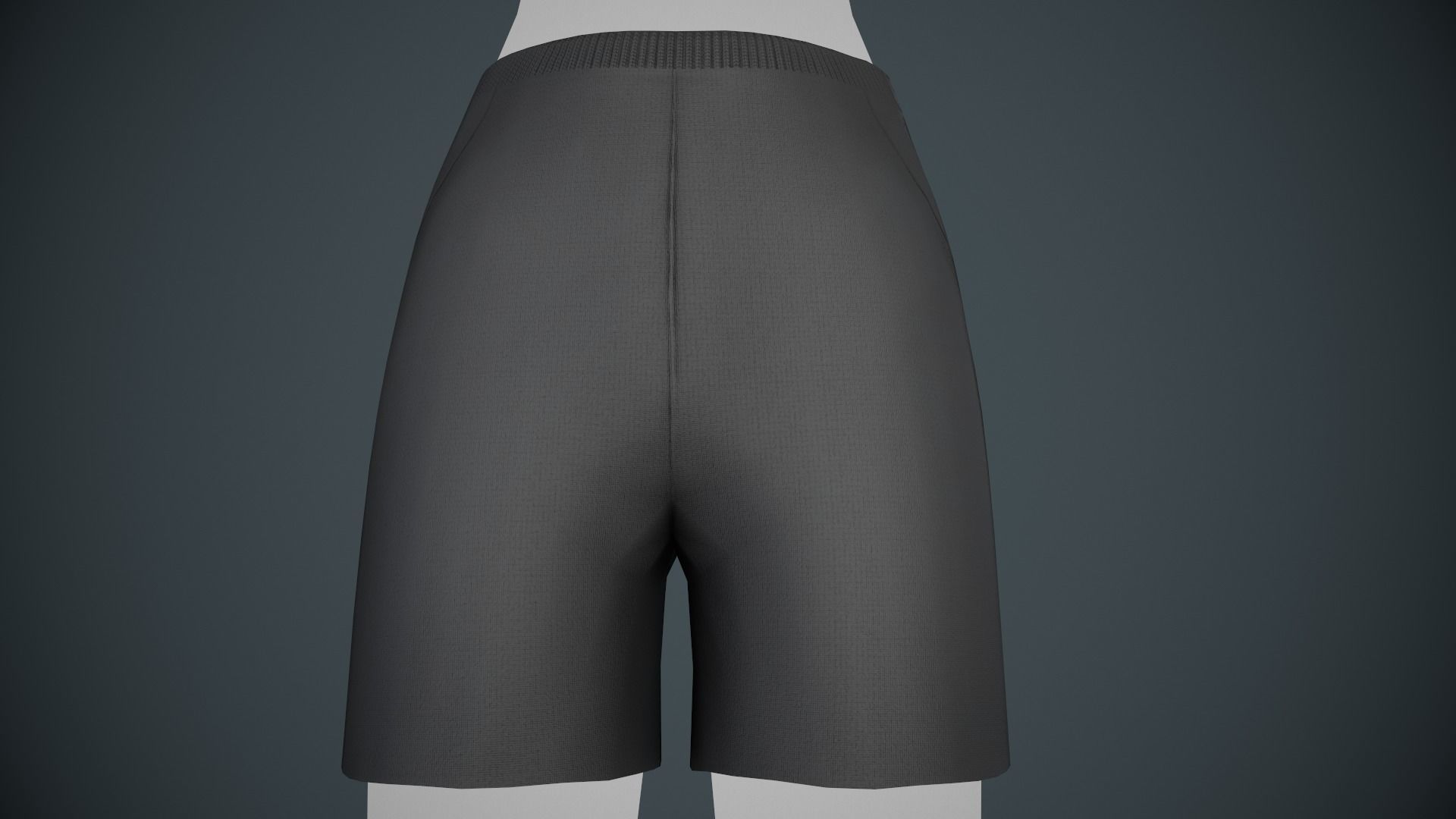 Black Shorts Style 2 Low-poly 3D model_2