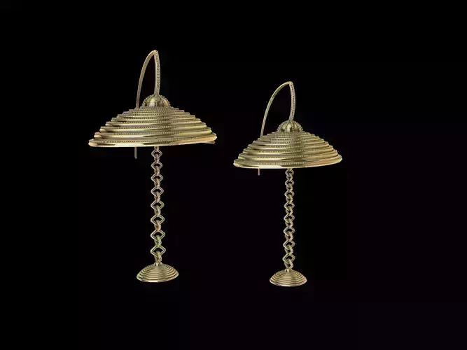 designer spiral milgrain earrings