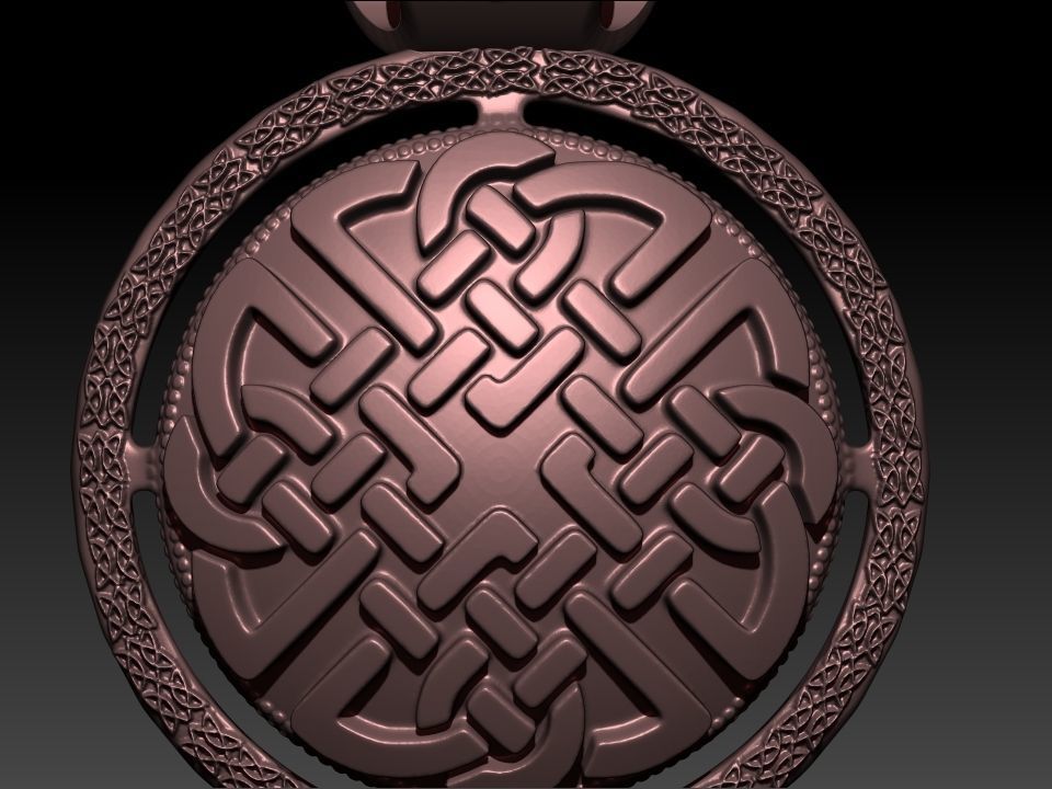 DESIGNER KNOT VIKING PENDANT 3D print model_6