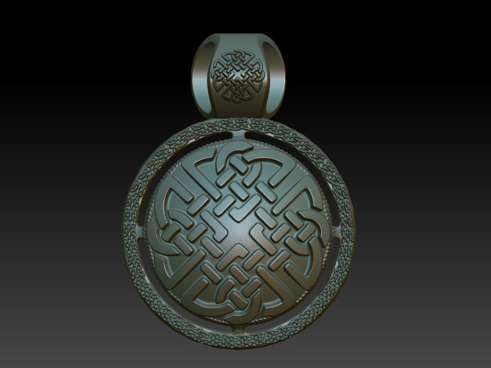 DESIGNER KNOT VIKING PENDANT 3D print model_4
