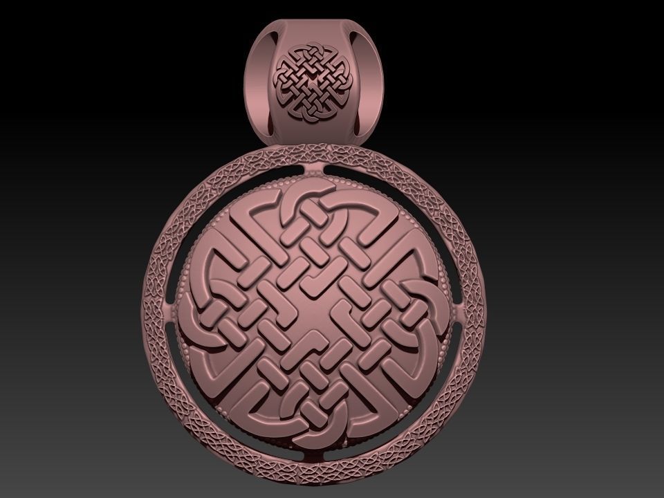 DESIGNER KNOT VIKING PENDANT 3D print model_8