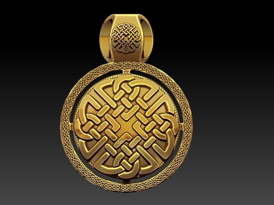 DESIGNER KNOT VIKING PENDANT 3D print model_2