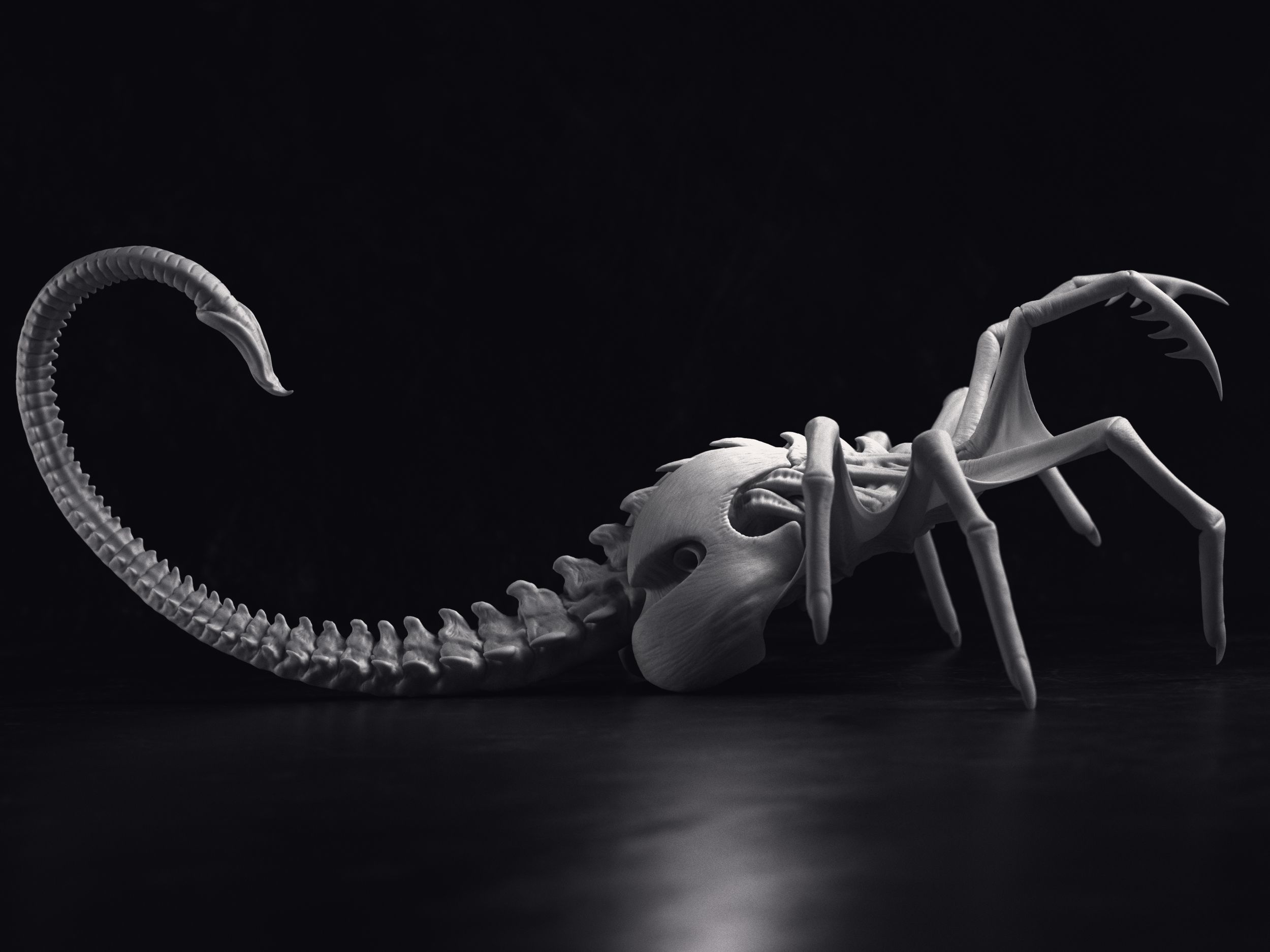 Alien Queen FaceHugger Sculpture Printable 3D Model 3D model 3D