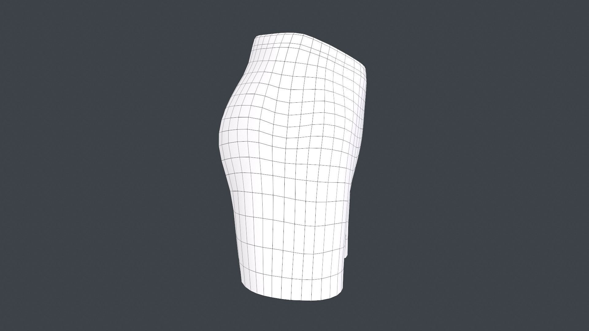 White Shorts Style 2 Low-poly 3D model_11