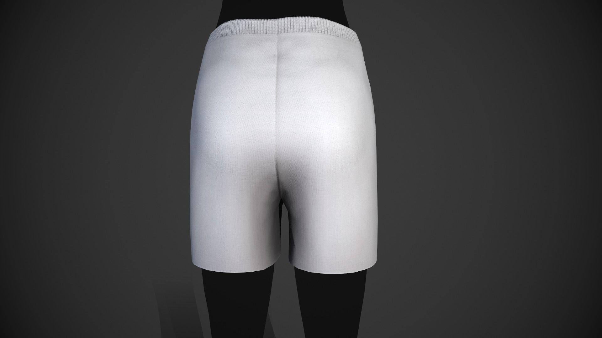 White Shorts Style 2 Low-poly 3D model_4