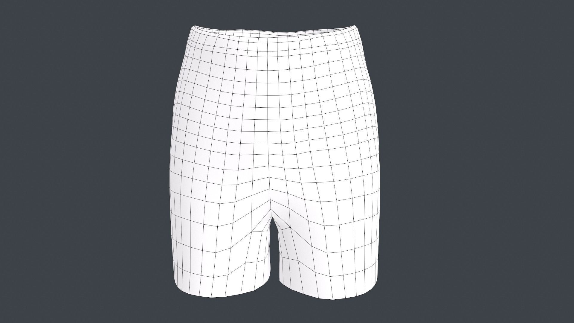 White Shorts Style 2 Low-poly 3D model_13