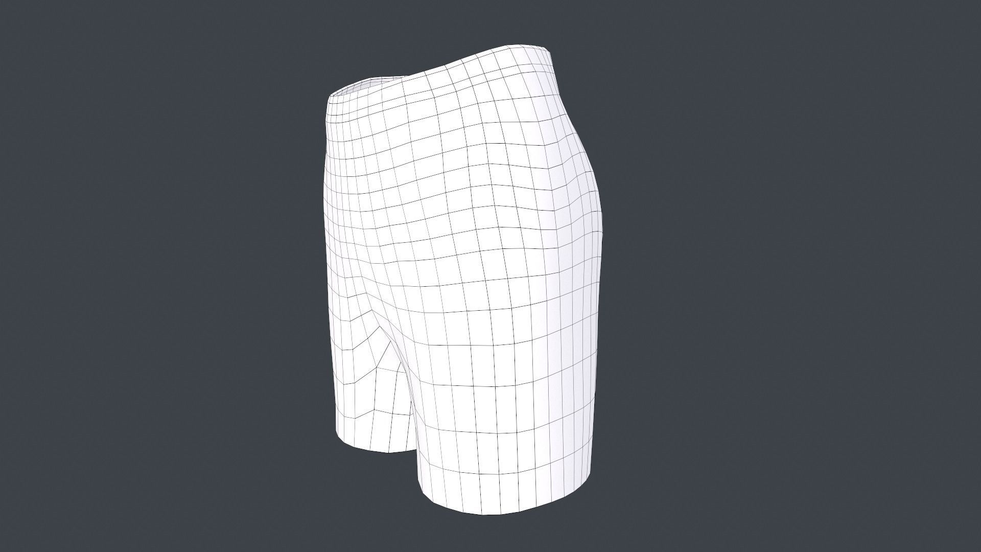 White Shorts Style 2 Low-poly 3D model_12