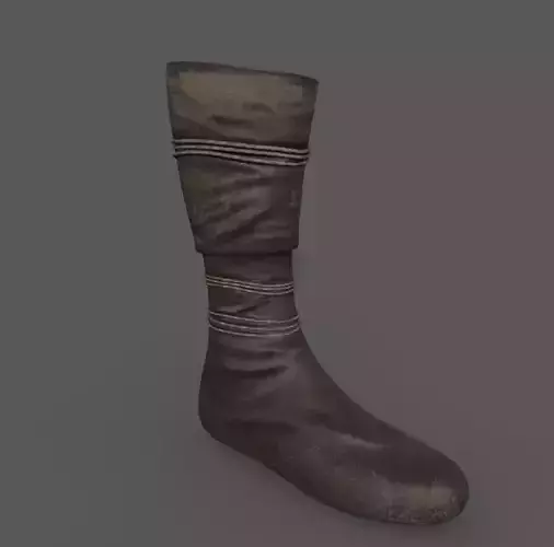 Lowpoly simple medieval leather boots